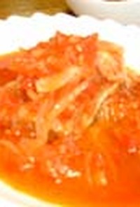 トマトスープ（キャベツと豚肉の重ね煮こみ）