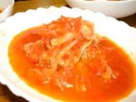 トマトスープ(キャベツと豚肉の重ね煮こみ)
