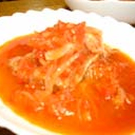 トマトスープ（キャベツと豚肉の重ね煮こみ）