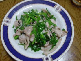 肉にら炒め