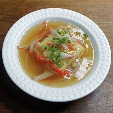 たまご豆腐のカニカマ餡の写真