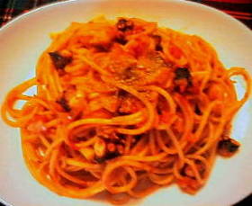 たことトマトのパスタ