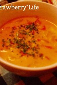 野菜たっぷり！スープの素かぼちゃシチュー