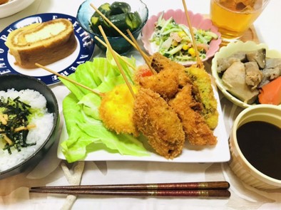 串カツ【串揚げ】メイン夕飯献立・晩ご飯の写真