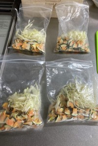 ハーバード大学野菜スープの野菜の冷凍保存