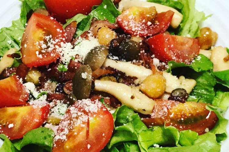 カリカリベーコンとキノコの具沢山サラダ レシピ 作り方 By Moonle クックパッド 簡単おいしいみんなのレシピが372万品