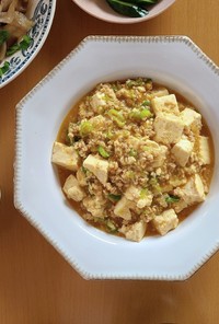 鶏ひき肉で作る和風マーボー豆腐