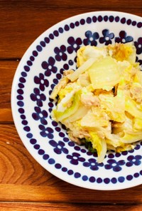 節約レシピ！白菜とツナの卵とじ