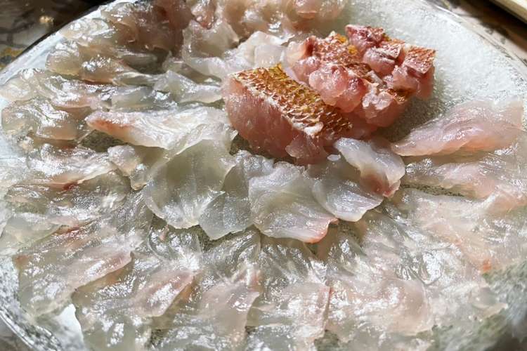 若狭湾のレンコダイ アオハタの刺身 レシピ 作り方 By Cookjay クックパッド 簡単おいしいみんなのレシピが355万品