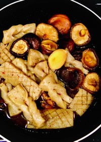 蒟蒻と椎茸のピリ辛煮 美味しい精進料理♡