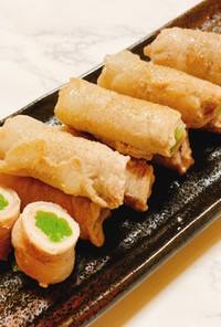 赤みずの肉巻き【ウワバミソウ・山菜料理】