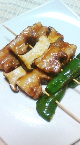 お手軽バーべキューソース★豚バラの串焼き