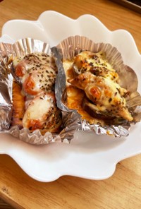 焼き茄子バジルピザ(ケチャップ＆照りマヨ