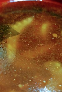 セロリとキムチの中華スープ