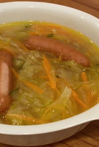 野菜とウインナーのスープ[ピクルス]