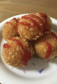 トマト鍋リメイク♡美味いライスコロッケ☆