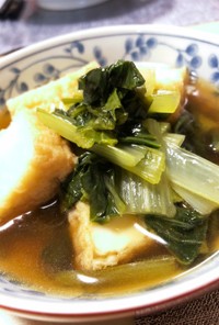 栄養満点！小松菜と厚揚げの煮物