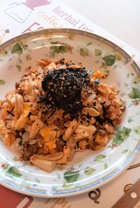 キムチと納豆でｗ発酵で低糖質チャーハン