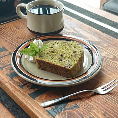 おうちカフェ★抹茶バナナのパウンドケーキの写真
