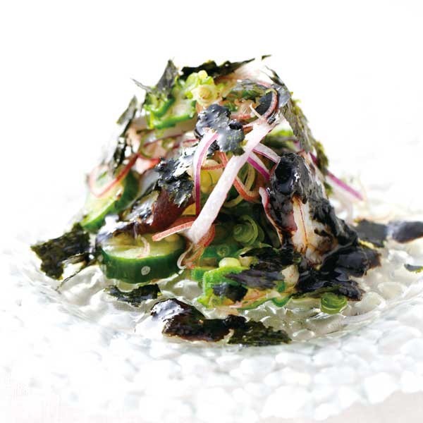 蛸と野菜ののりドレサラダの画像