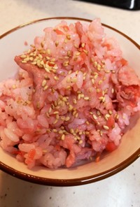 #豚肉と紅生姜のやみつき混ぜご飯
