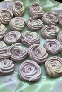 薔薇のメレンゲクッキー　卵白消費