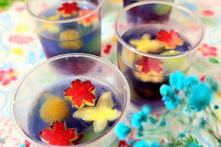 簡単涼しげ バタフライピーフルーツゼリー レシピ 作り方 By Ayakoooooo クックパッド 簡単おいしいみんなのレシピが359万品