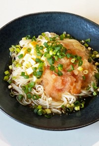 ごま油☆ぶっかけ素麺(明太子・チーズ)