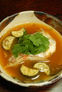 白身魚の赤いスープ・本格タイ料理