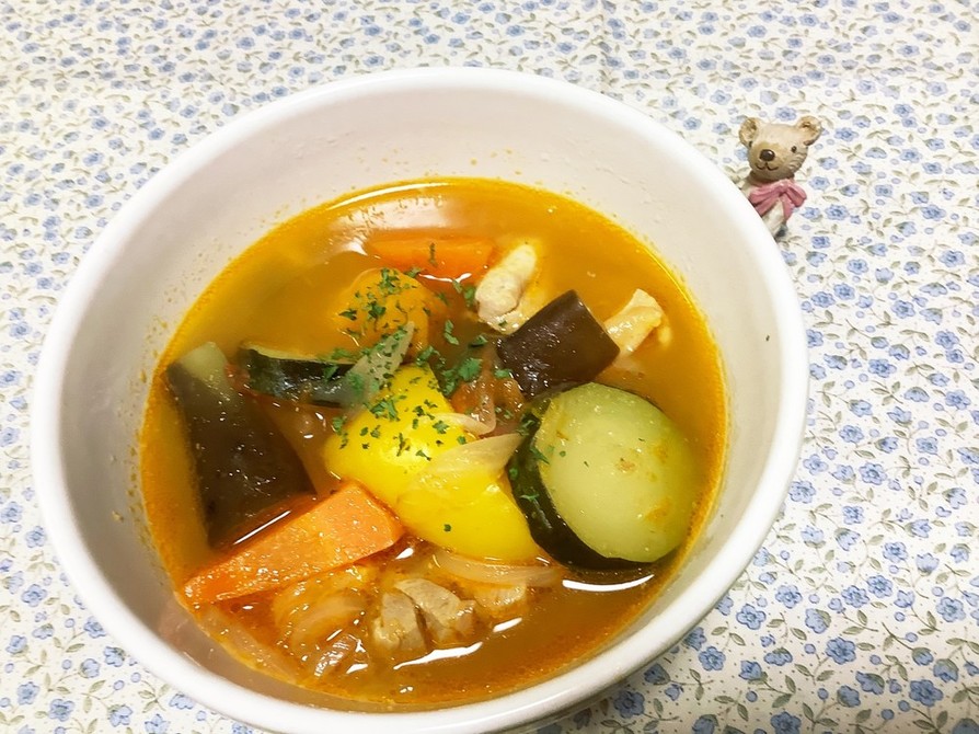 栄養たっぷり夏野菜スープの画像
