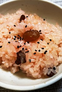 北海道の赤飯（甘納豆）