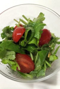 簡単　トマトと三つ葉サラダ　低カロリー