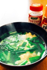 ニラと豆腐の中華スープ