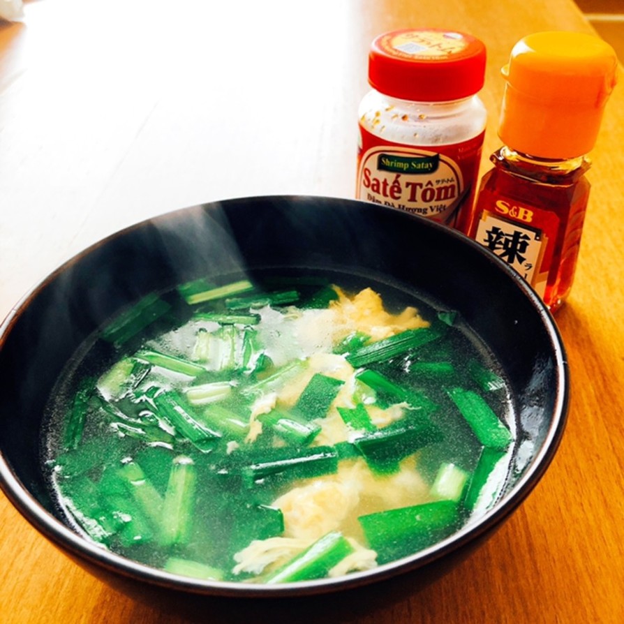 ニラと豆腐の中華スープの画像