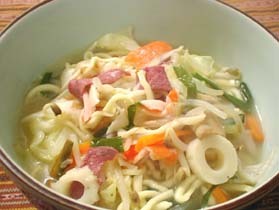 手打ち中華麺で自家製ちゃんぽん