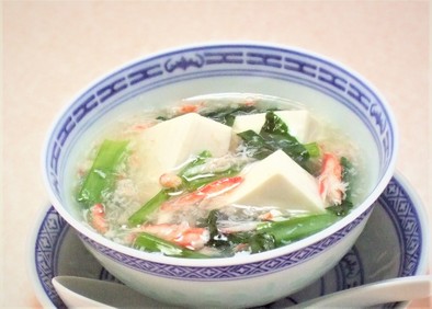 豆腐の中華風カニあんかけの写真