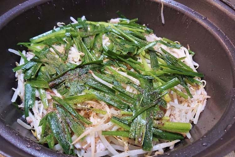 豚バラとにらもやしで酒蒸し野菜 レシピ 作り方 By ナチグロン18 クックパッド 簡単おいしいみんなのレシピが354万品