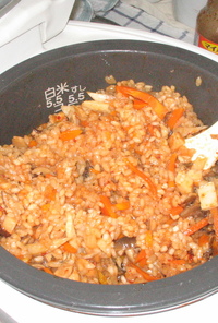 エバラキムチ鍋の素マイルド炊き込みご飯