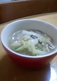 白菜と春雨の塩スープ