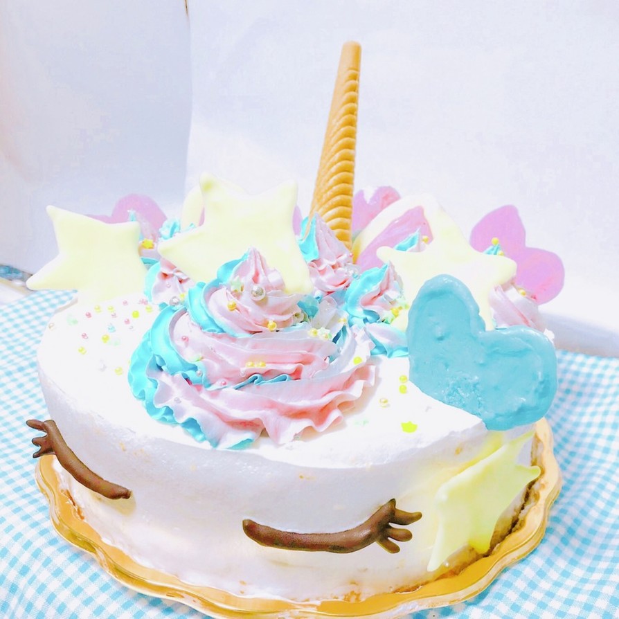 夢の世界　ユニコーン　バースデーケーキの画像