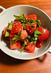 トマトと大葉の簡単マリネ