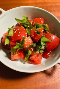 トマトと大葉の簡単マリネ