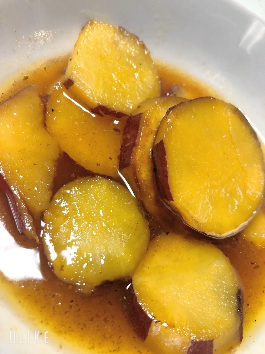 サツマイモのリンゴ酢さっぱり甘煮の画像