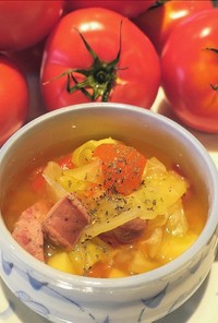 フレッシュトマト☆食べる野菜スープ