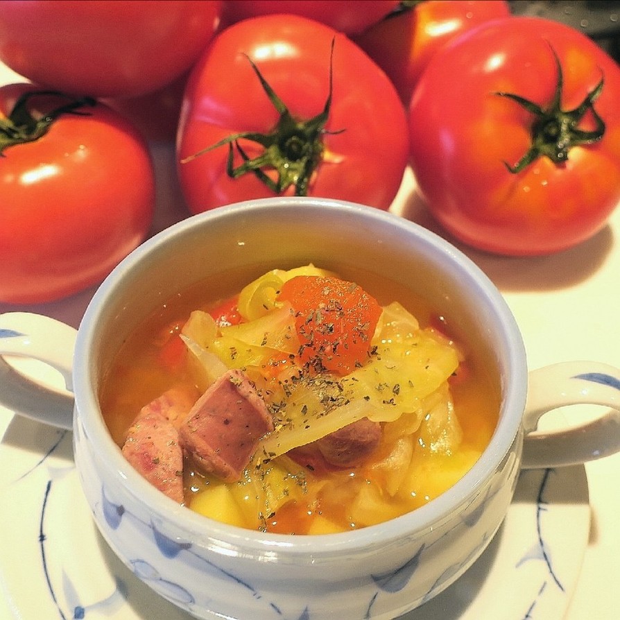 フレッシュトマト☆食べる野菜スープの画像