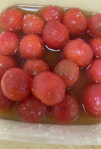 冷凍プチトマトの煮浸し