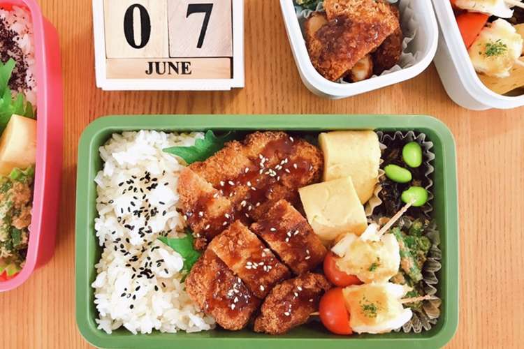 とんかつ弁当 21 6 7 レシピ 作り方 By ミニトマト クックパッド 簡単おいしいみんなのレシピが360万品