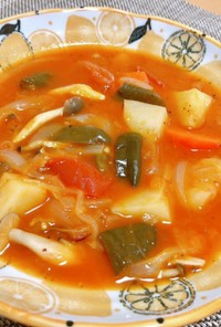 【夏野菜】無水鍋で簡単にトマトスープ