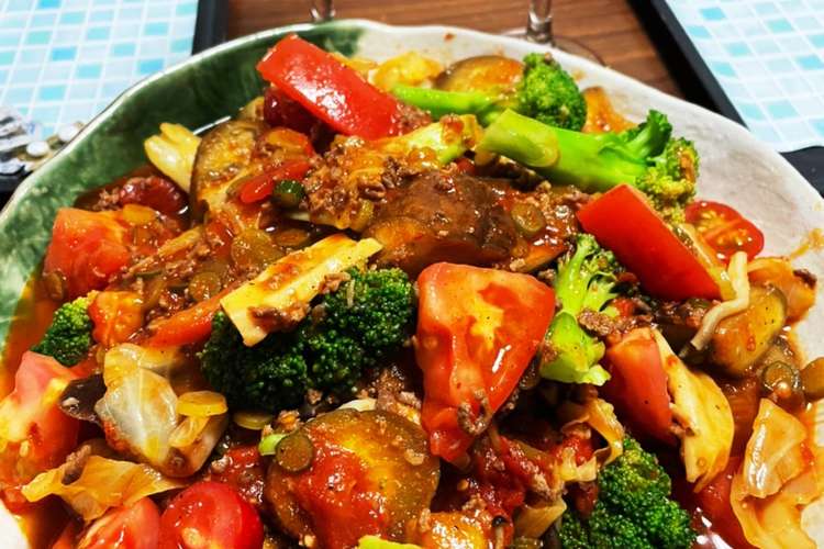 夏野菜とミンチ肉のトマト煮 レシピ 作り方 By クックシェフしげ クックパッド 簡単おいしいみんなのレシピが360万品