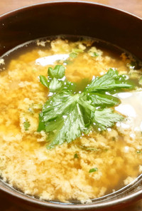 高野豆腐粉のかきたまのお味噌汁Ⅱ発酵玉葱
